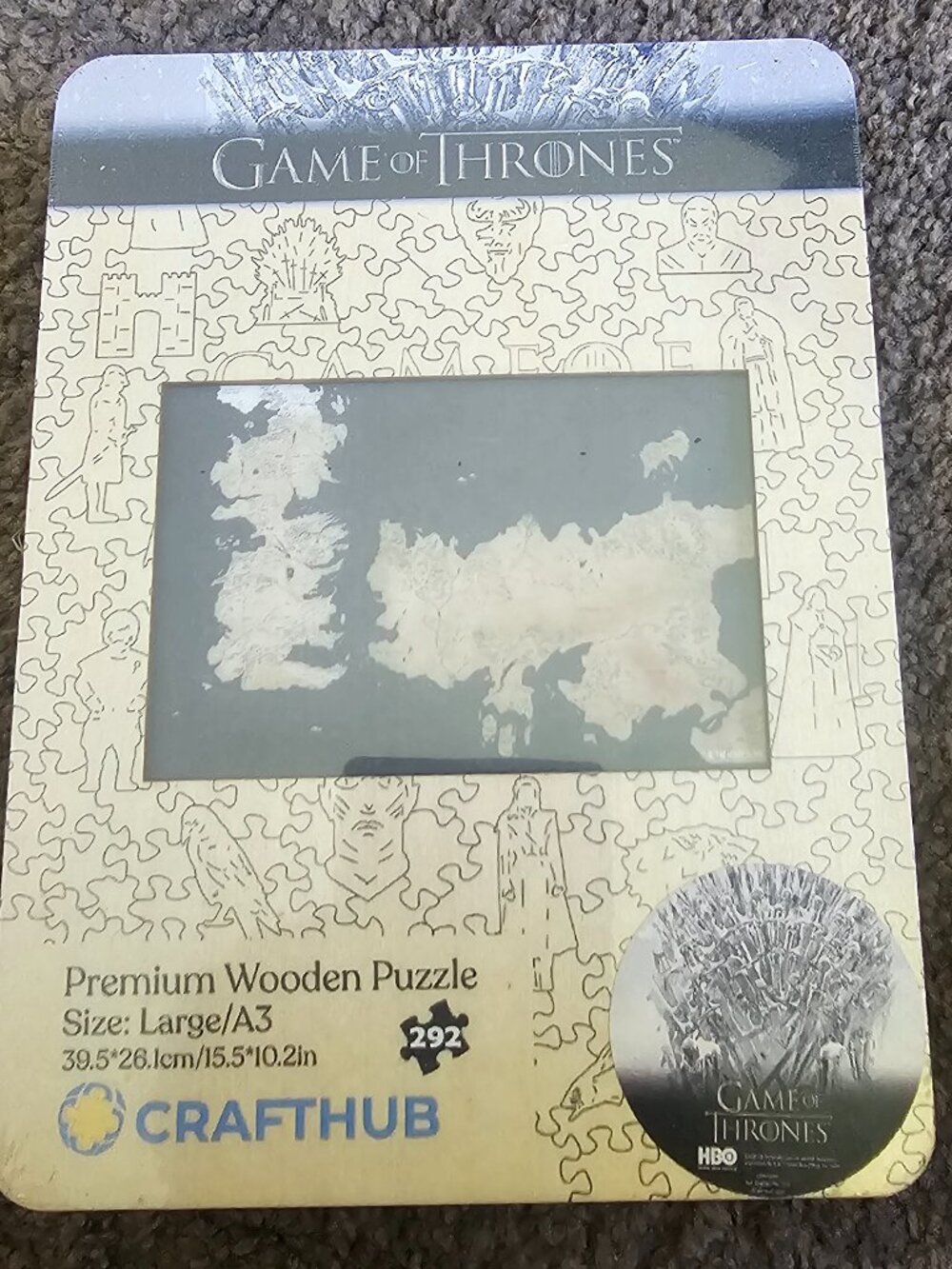 Brand New -Sealed - Game of Thrones wooden puzzle
